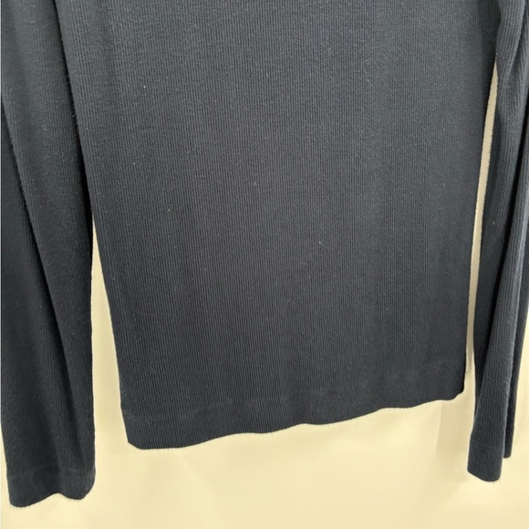 Three Dots Blue Cowl Neck Long Sleeve Stretch Ribbed Blouse Top Size Xs X-small - Picture 10 of 15